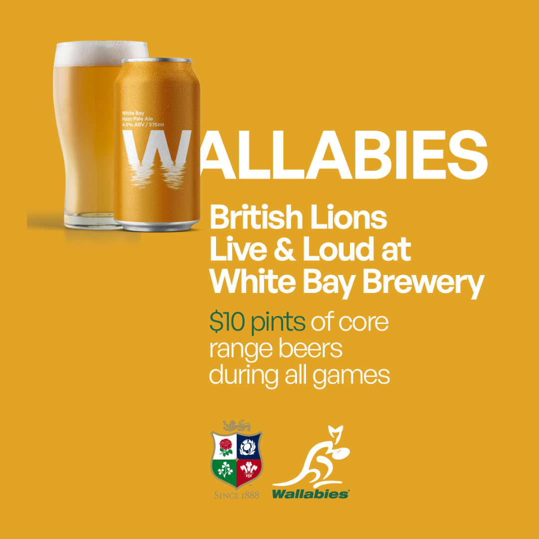 Watch the British Lions Live and Loud at White Bay Brewery!